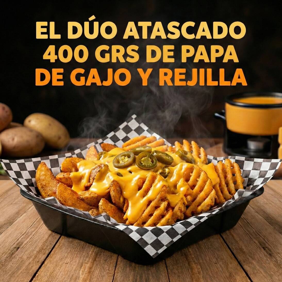 🔥¡EL COMBO PAPAS!🔥(PAPA REJILLA Y GAJO) 🍟🧀