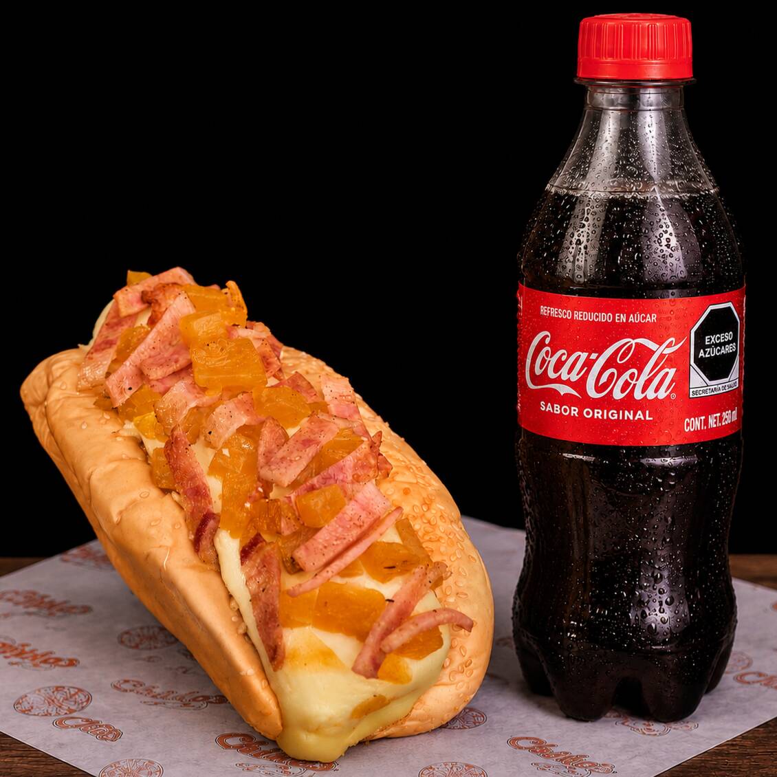 Perro Hawaiano + Coca Cola de 250 Ml