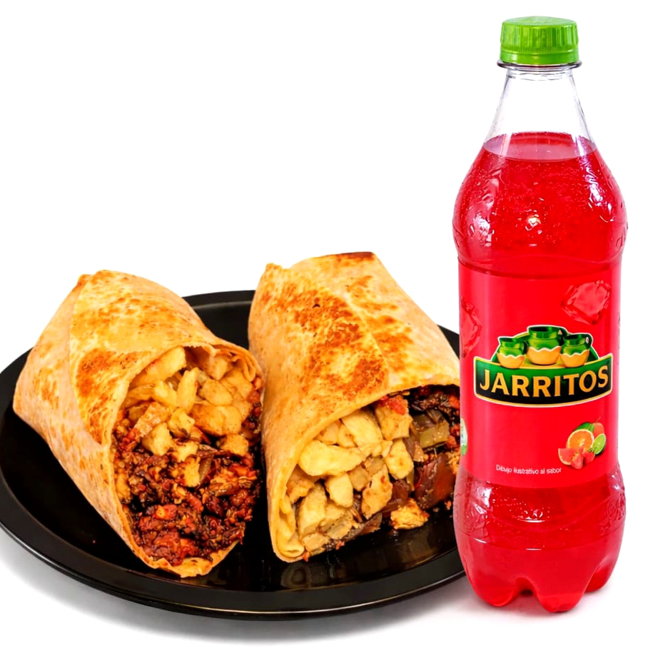 1 Burrito Mixto Especial + 1 Jarrito