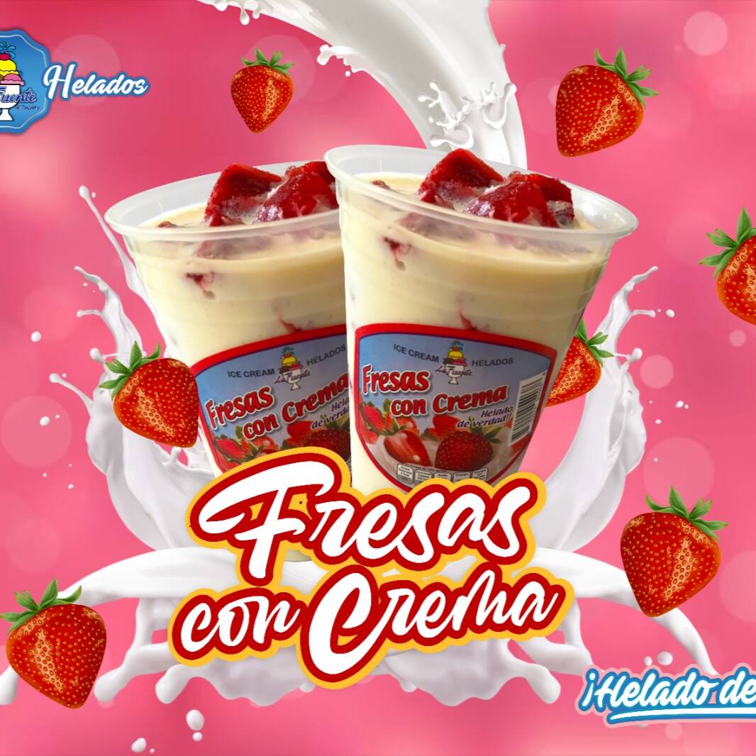 Fresas con Crema (Vaso)