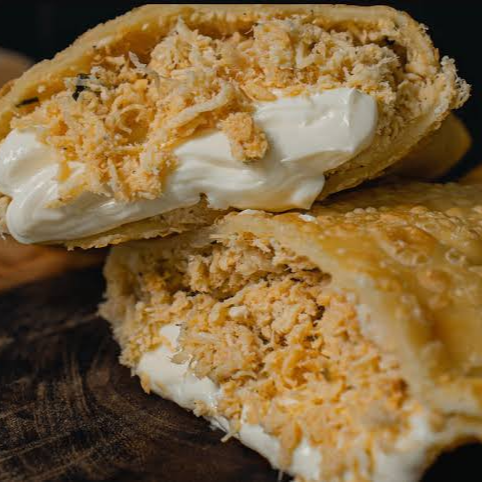 Delicioso pastel de frango cremoso