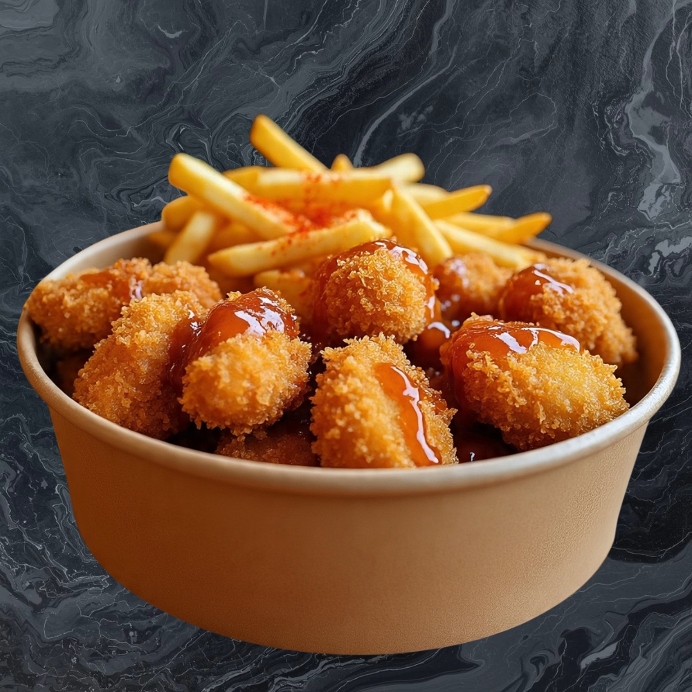 POLLITOS CROCANTES ARTESANALES CON PAPAS