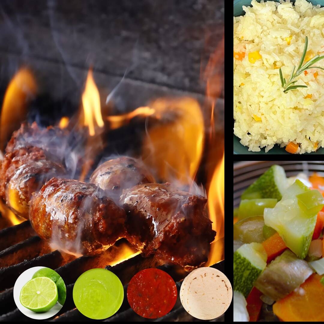 Platillo de Carne C/Arroz y Verduras Hervidas