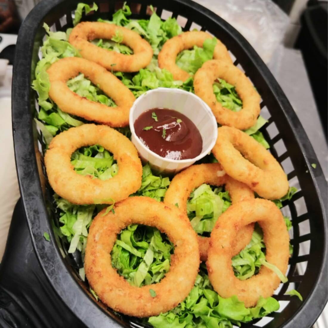 Aros de Cebolla + Salsa BBQ