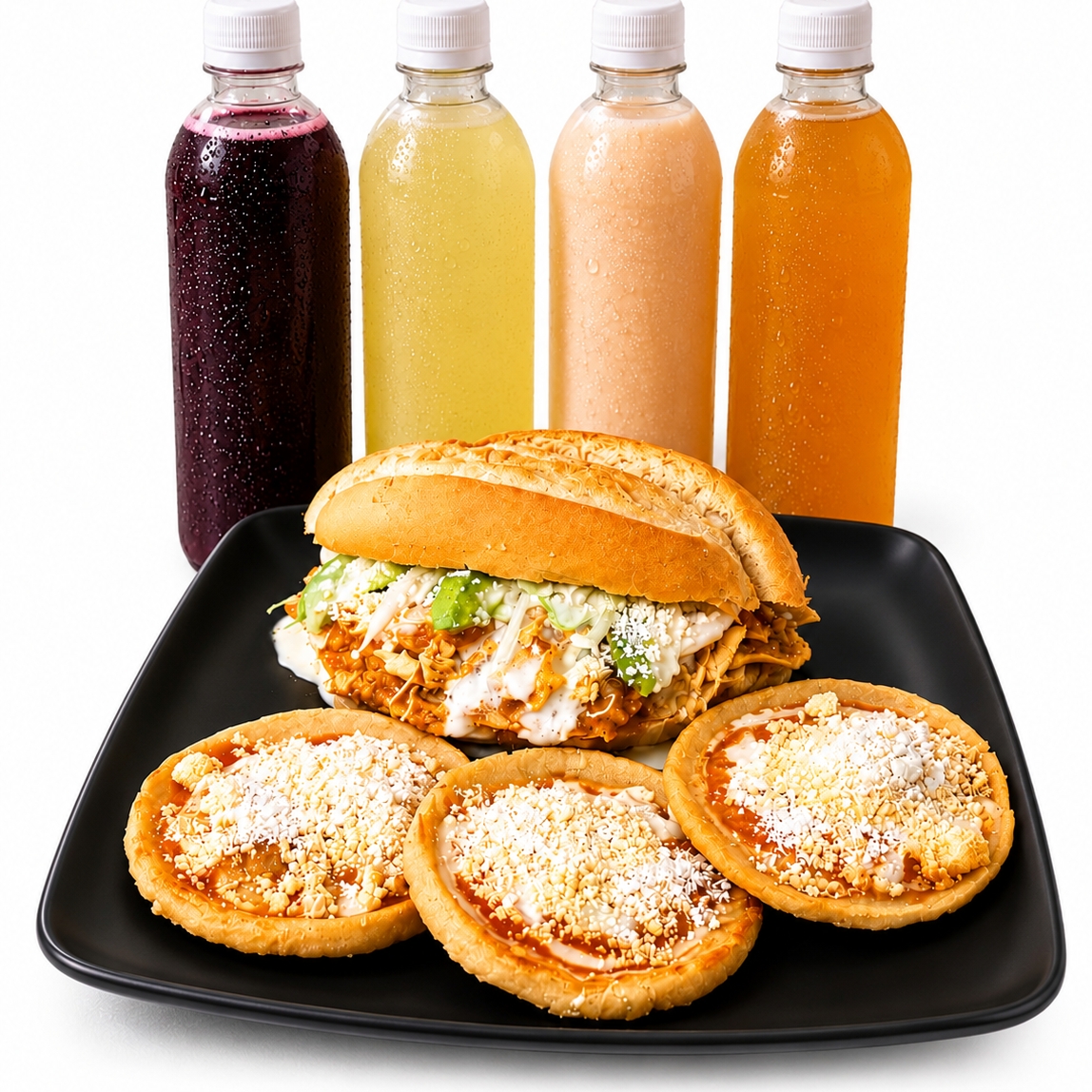 Torta con Picaditas Y Agua