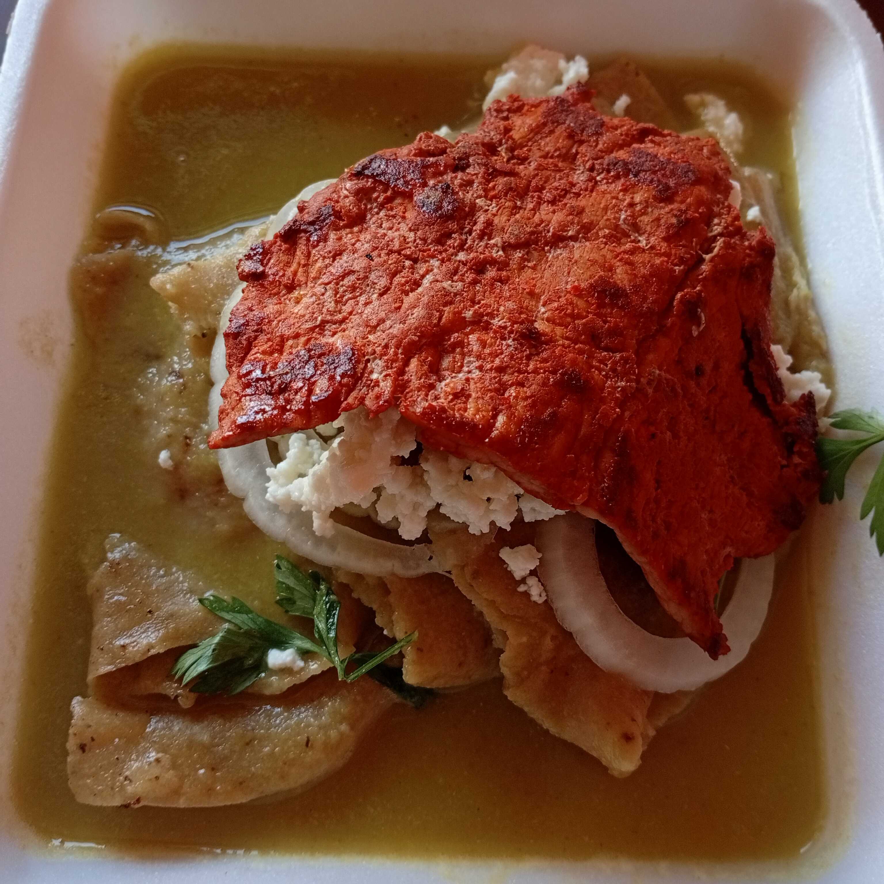 ENCHILADAS VERDES CON PROTEINA