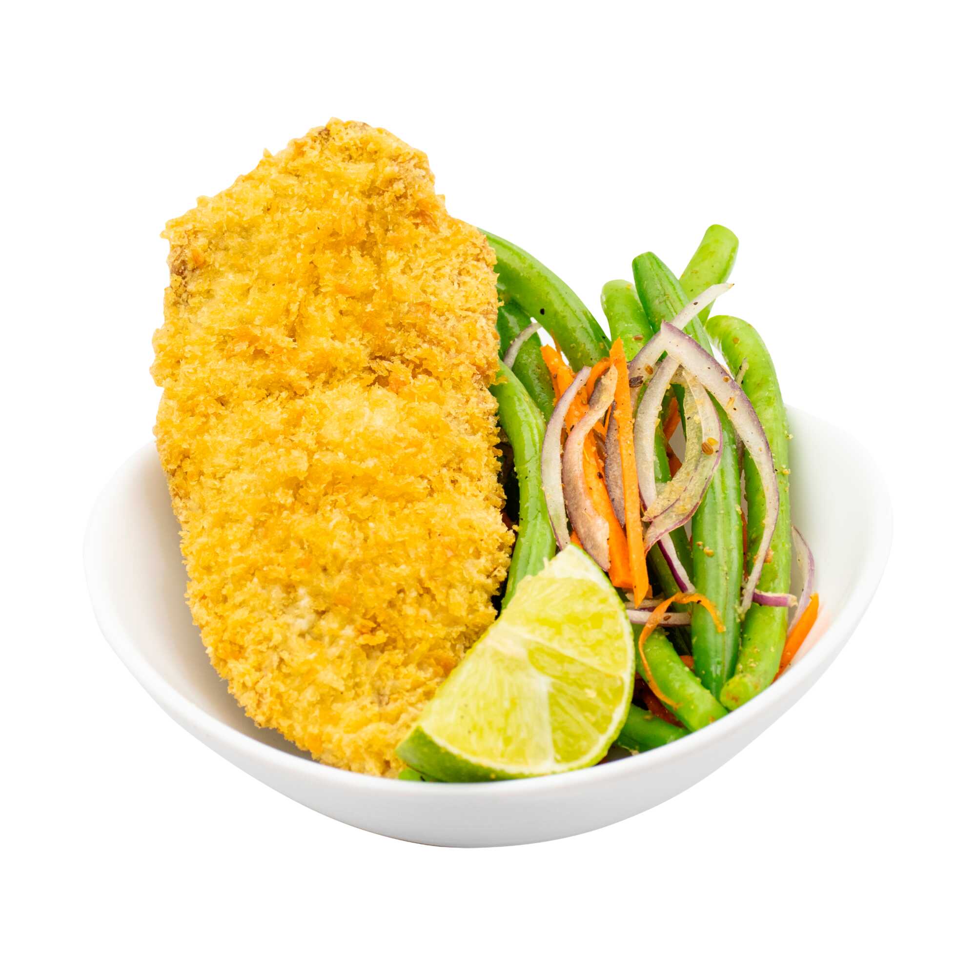 Filete De Pescado Con Panko Y Ejotes