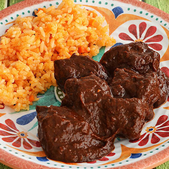 Carne de puerco en chile pasilla