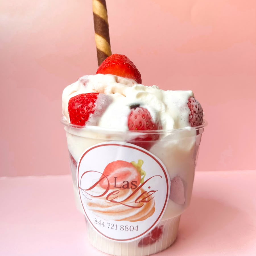 Fresas con Crema y Helado