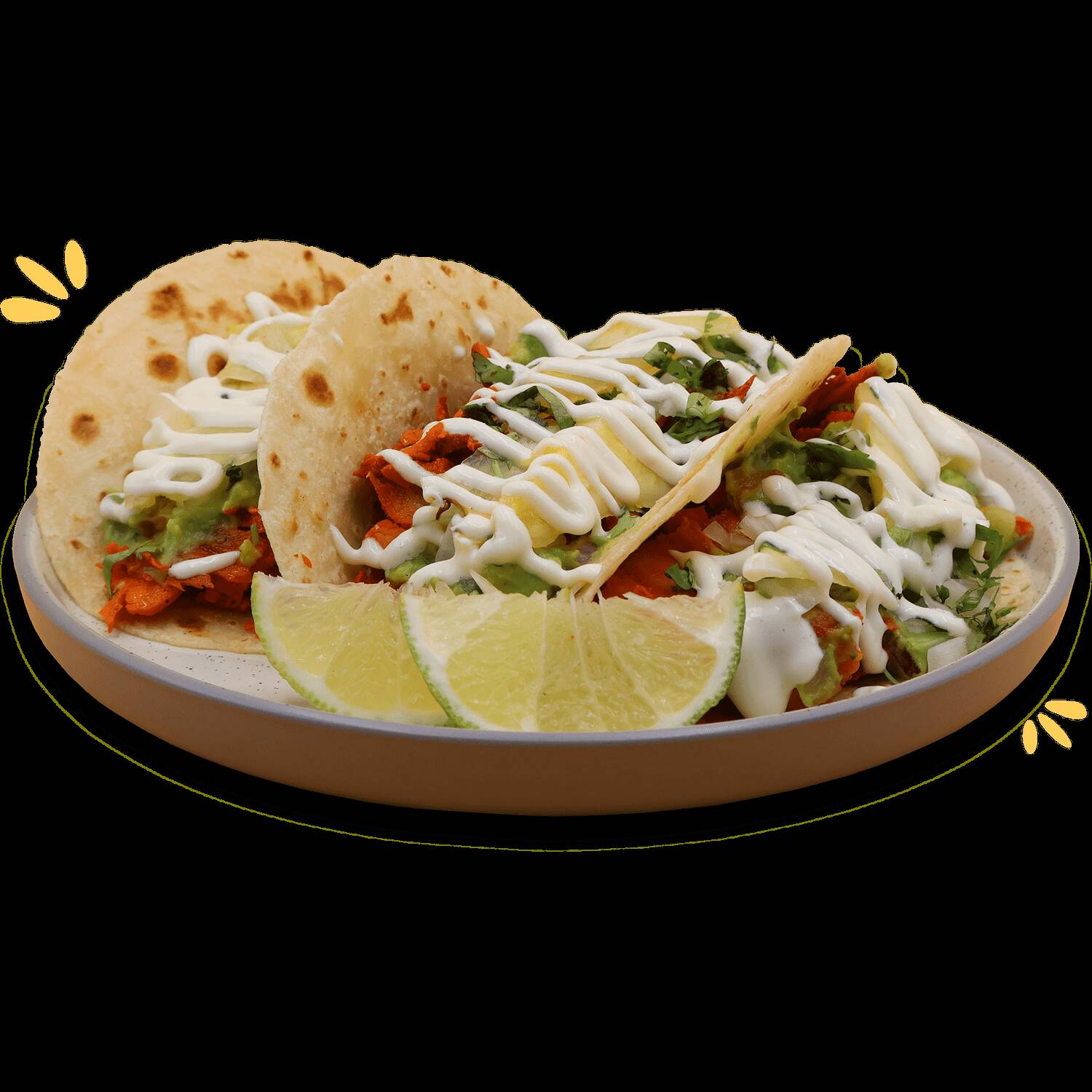 Tacos de Carne al Pastor Tortilla de Harina