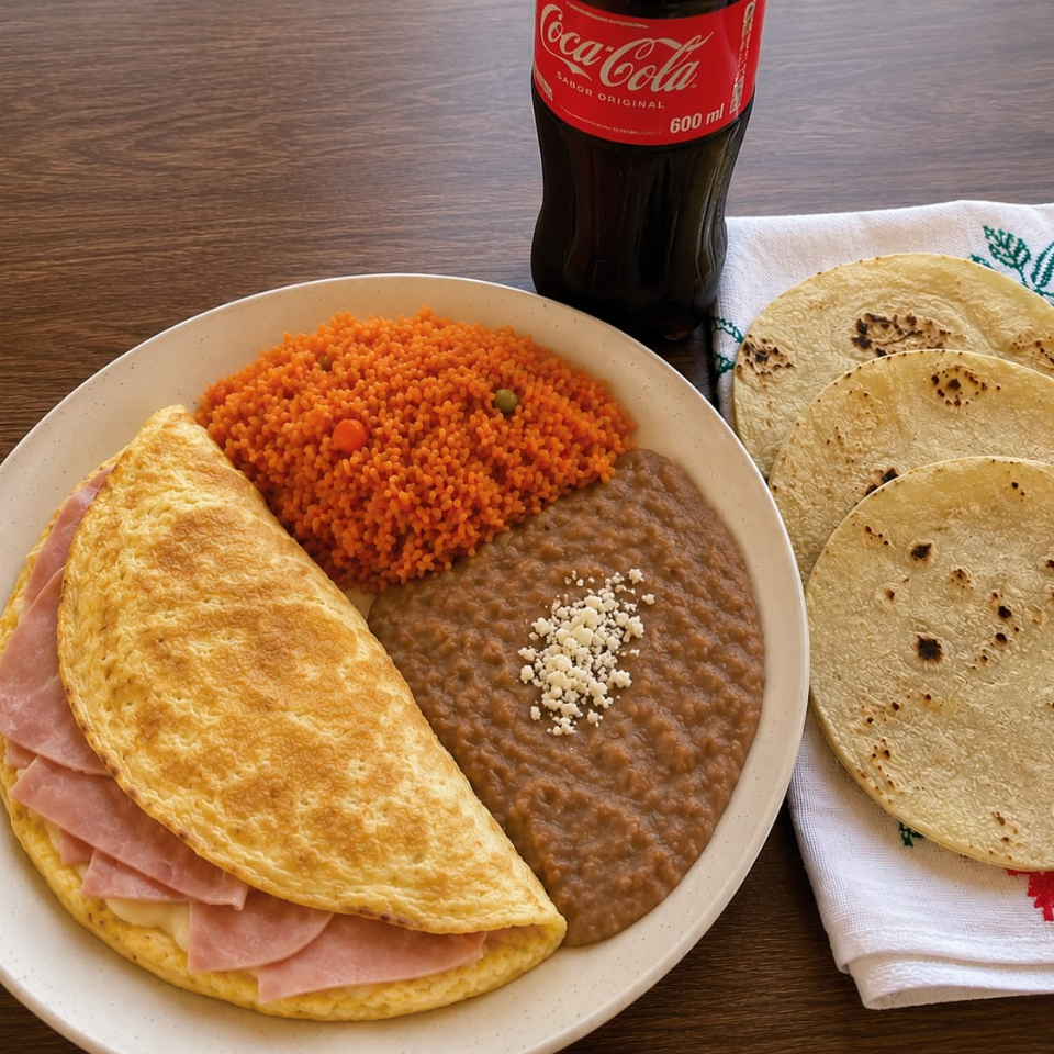 DiDi Combo: Omelette + COCA-COLA 600ml + Tortillas