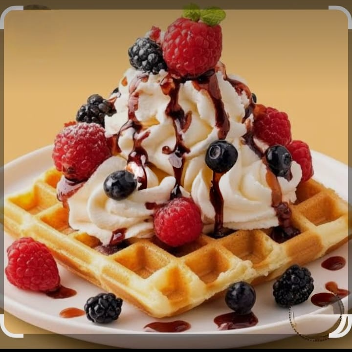 WAFFLE CON CREMA + FRUTAS