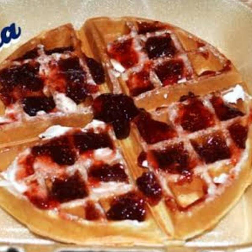 Waffle de Philadelfia con Mermelada