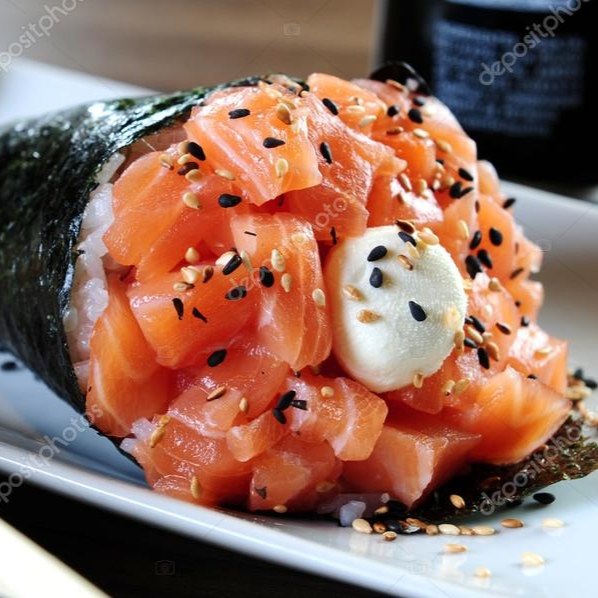 RECHEIO DE SALMÃO CREAM CHEESE E CEBOLINHA.