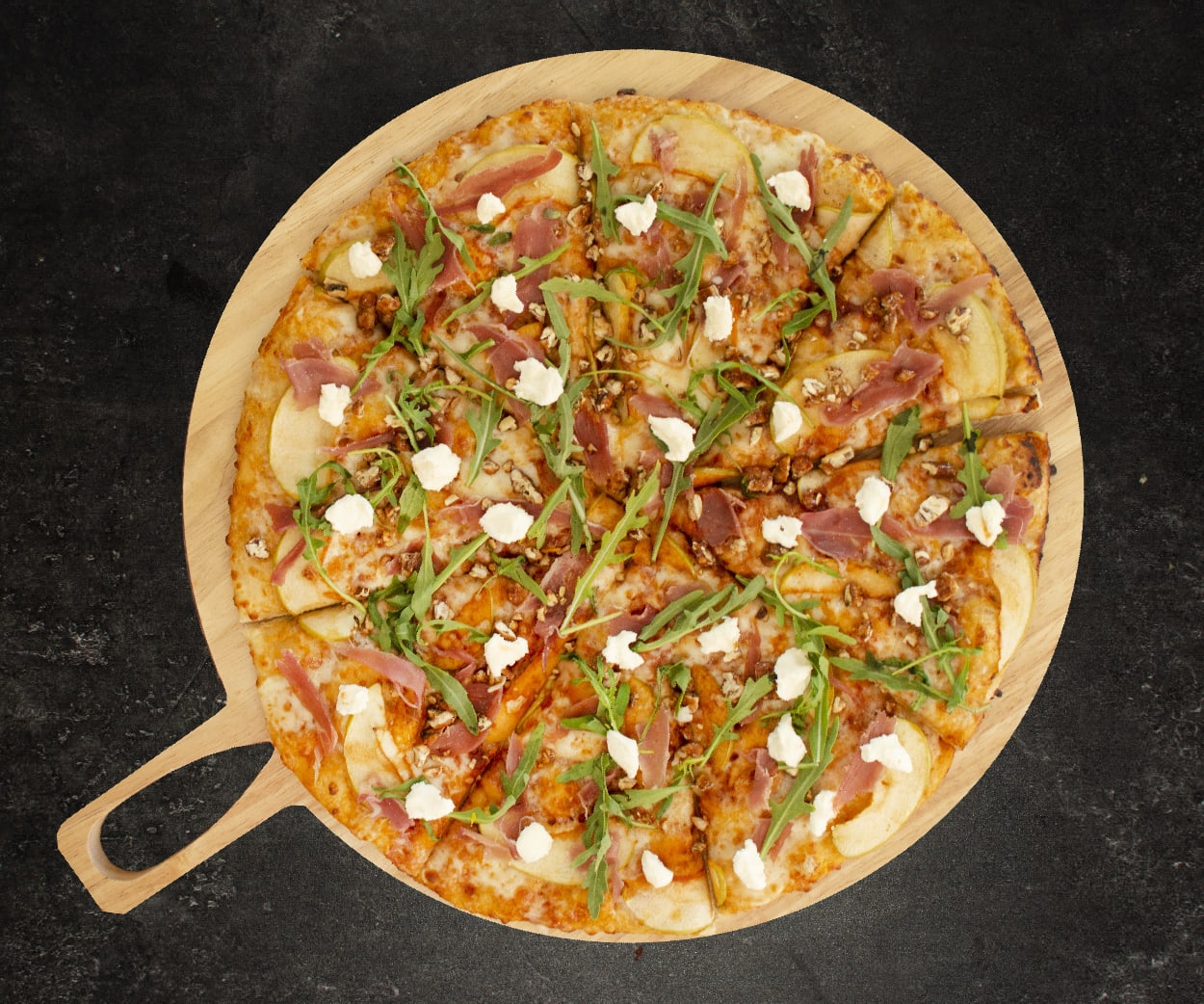 Pizza delicatta manzana