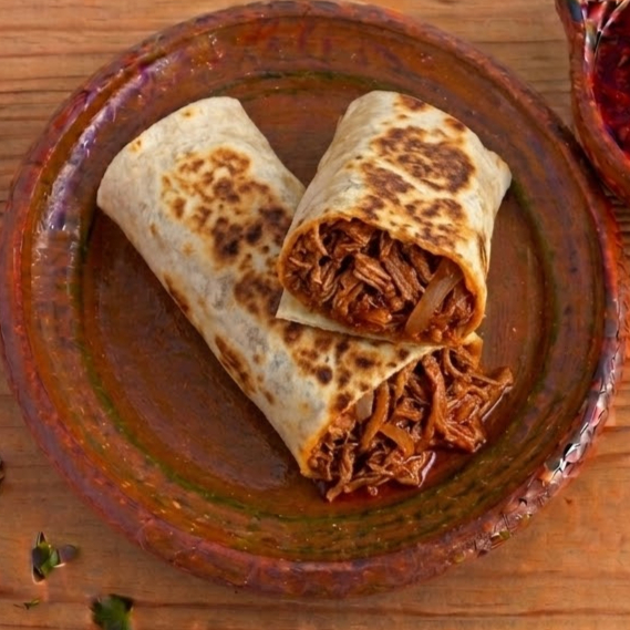 Burrito de Tinga de Res 1 pza