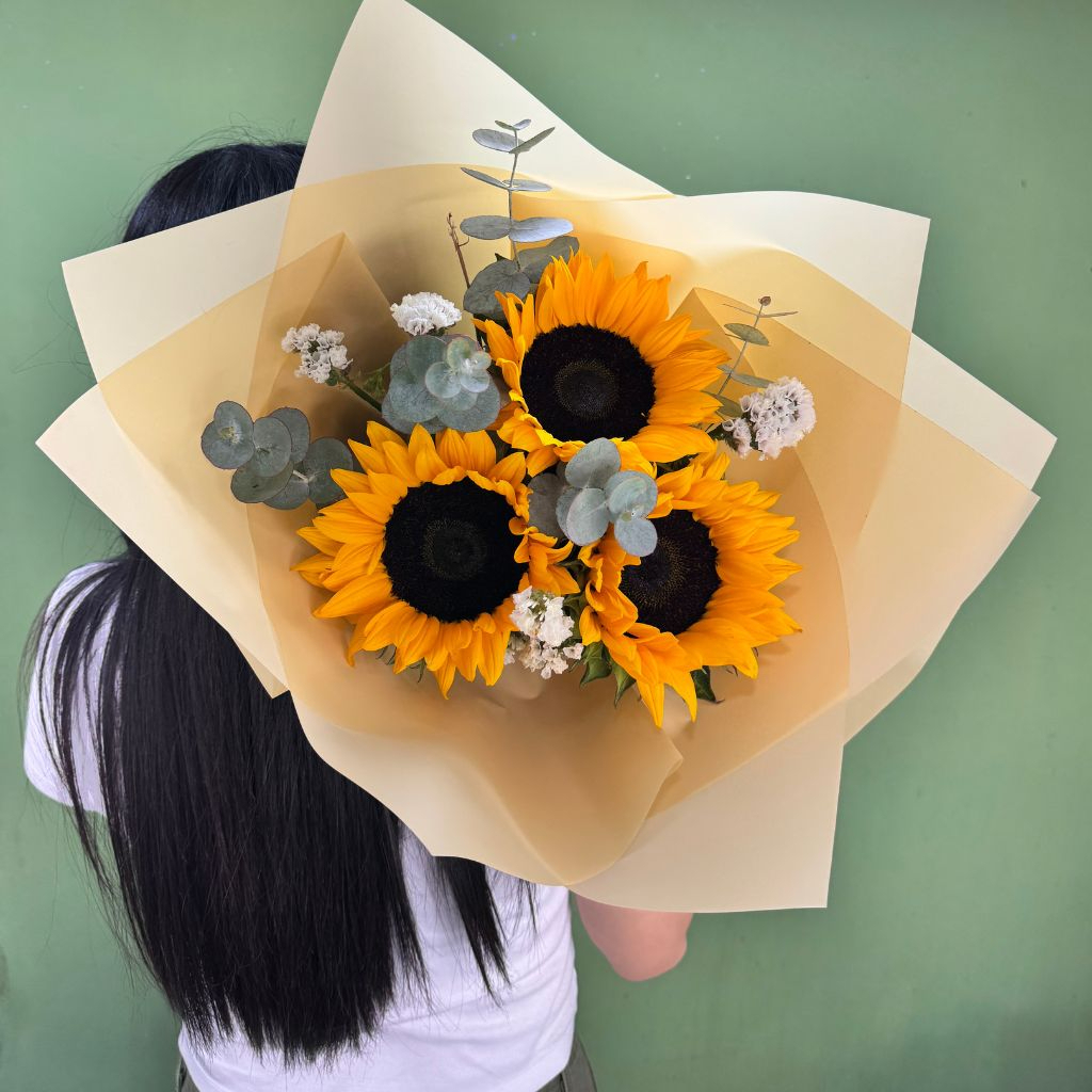 RAMO 3 Girasoles Y Follaje..