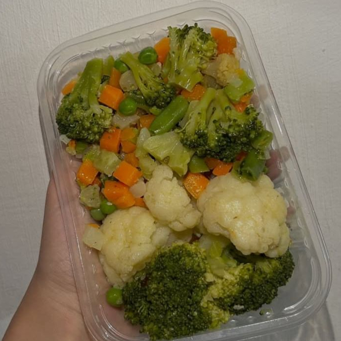 Brocolis, couve flor e mix de legumes