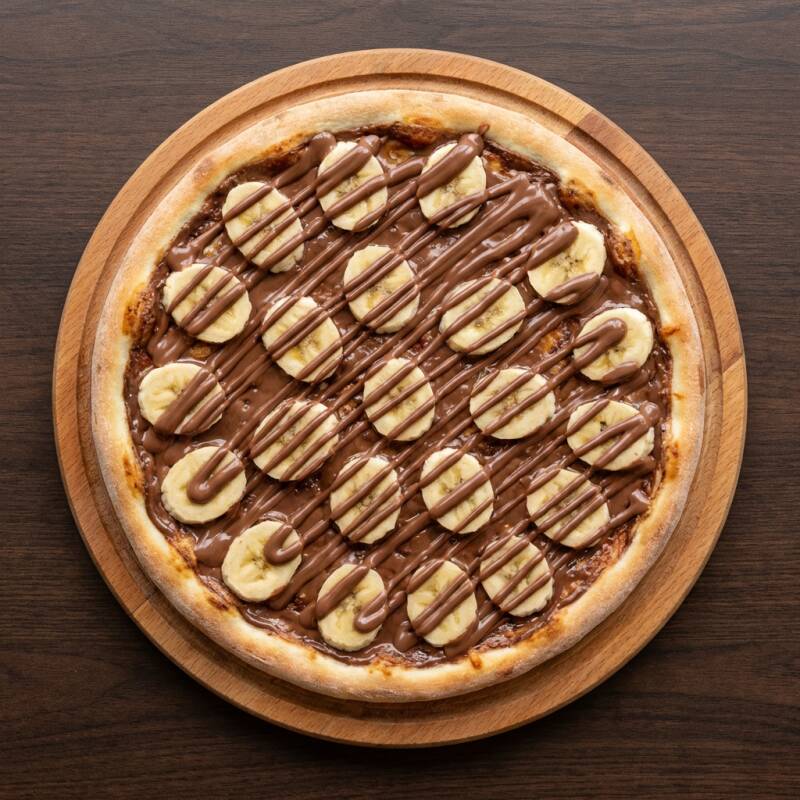 Banana com chocolate ao leite