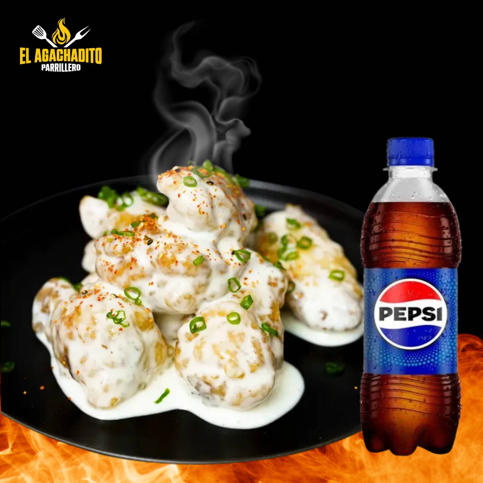 7 Alitas acevichadas + 1 gaseosa