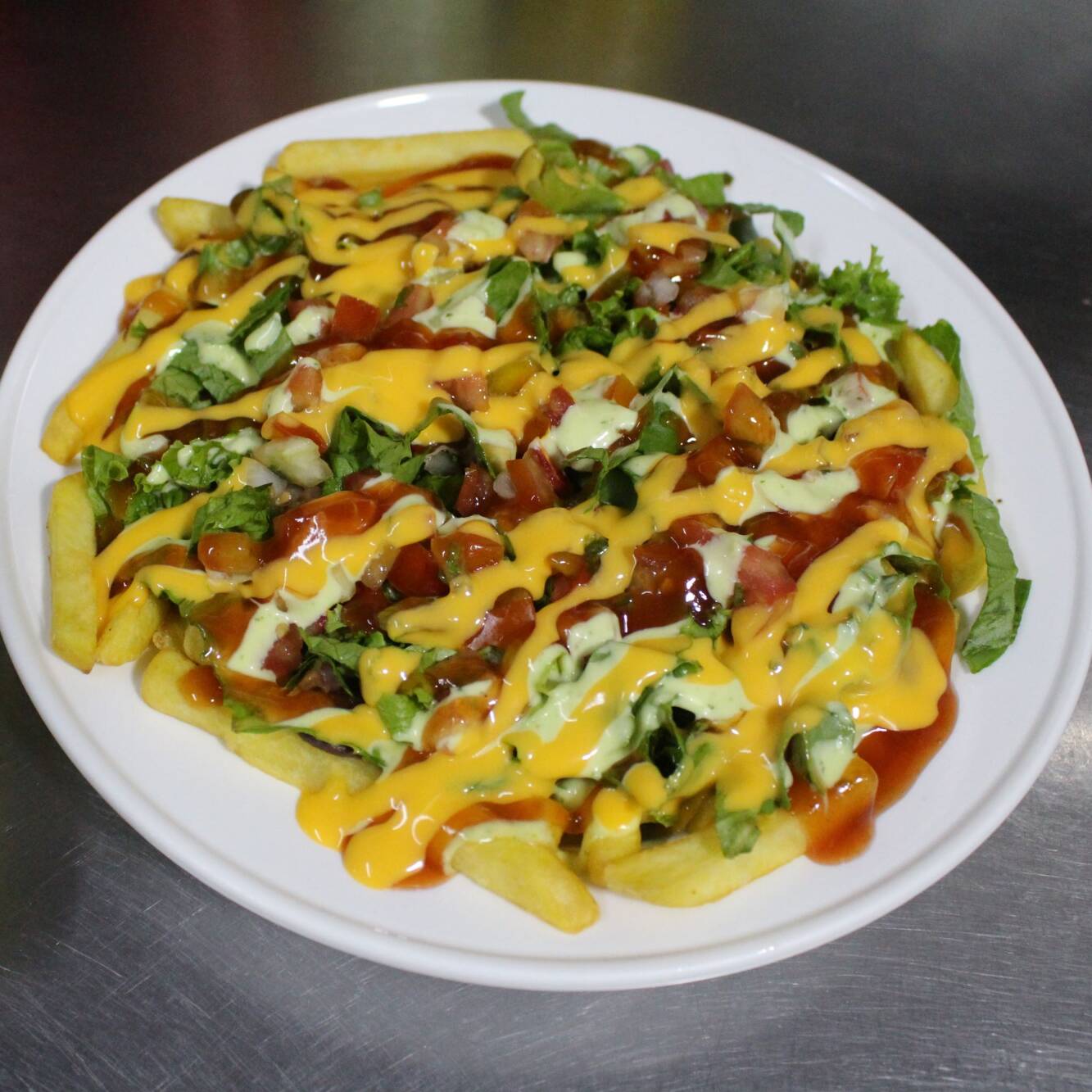 Papa Nachos + Refresco 355ml