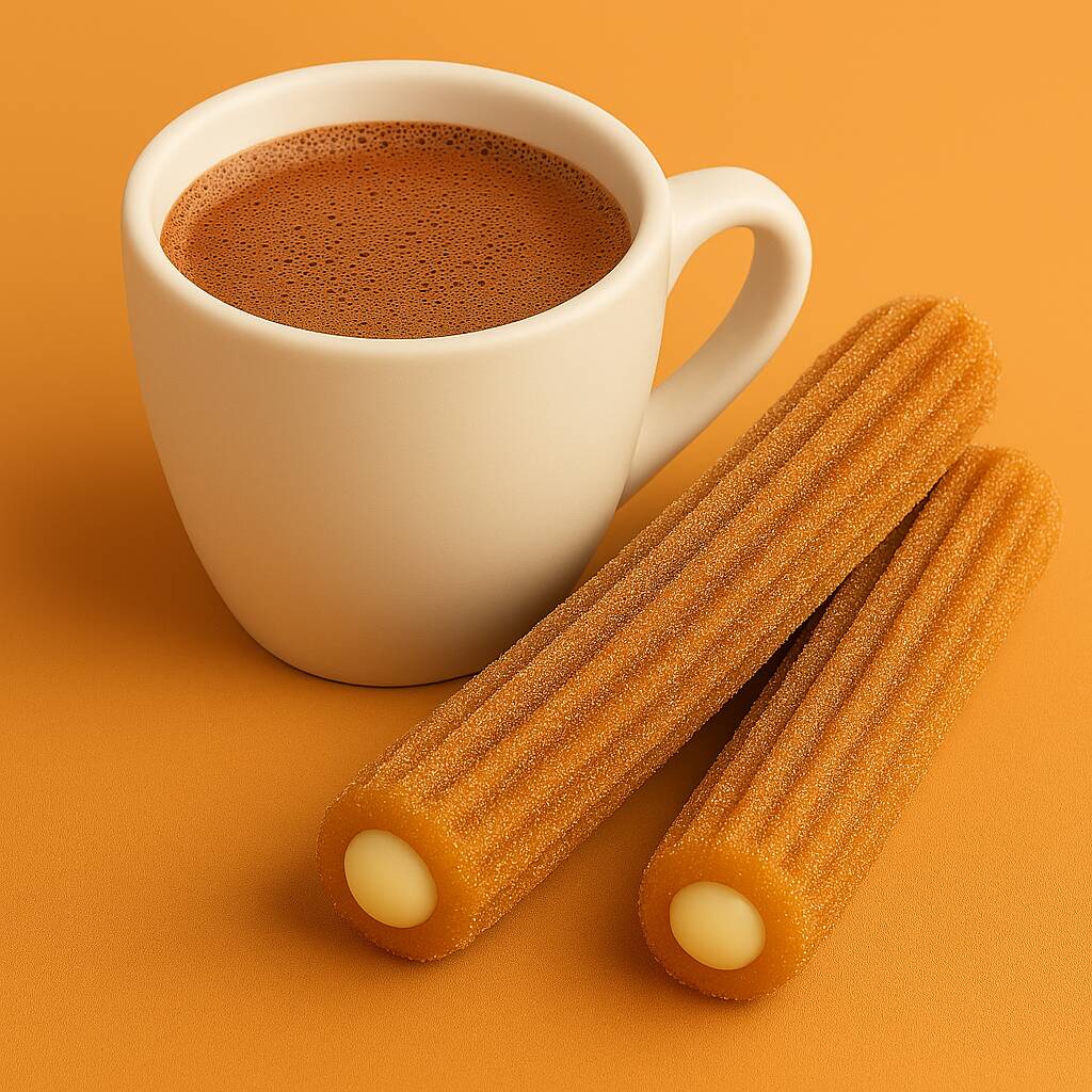 2 Churros Rellenos y 1 Chocolate Chico
