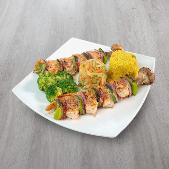 Brochetas de camaron