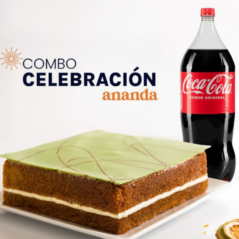 Combo Celebración Torta Naranja + Coca Cola