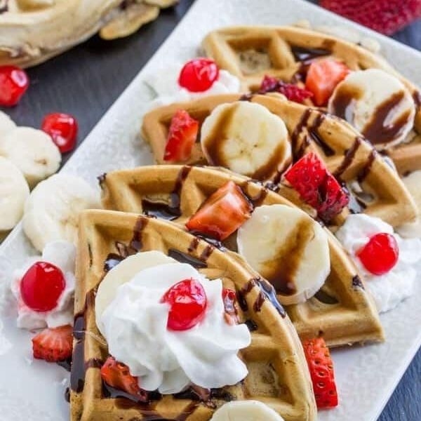 Waffle Nutella y platano