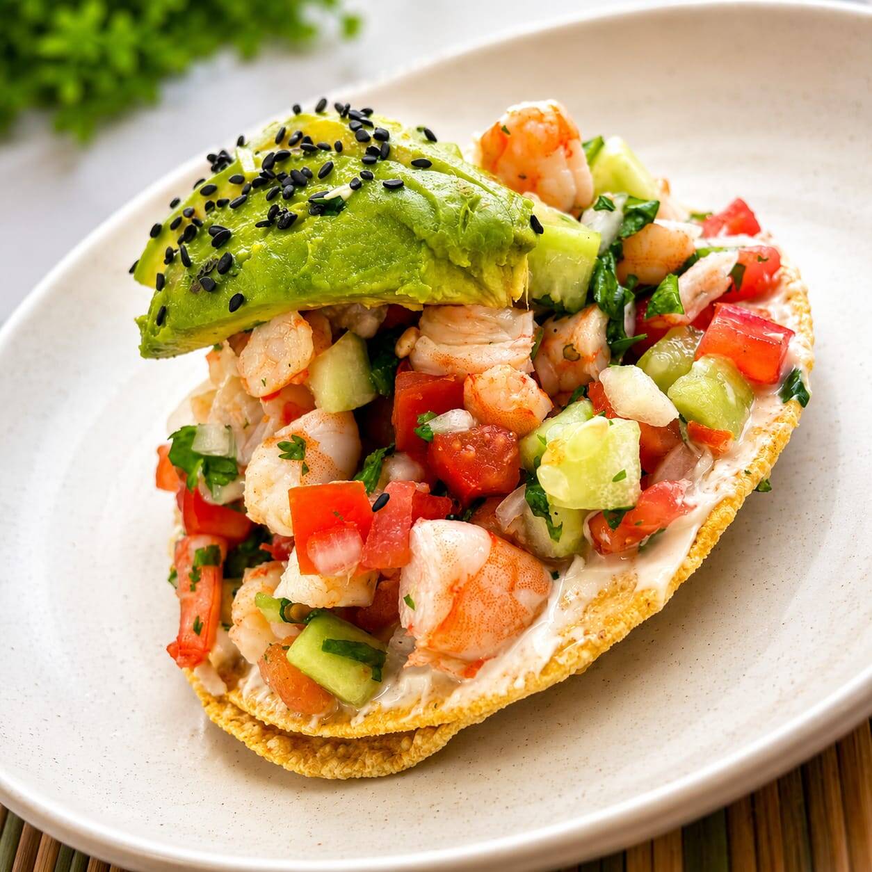 Tostadas - Ceviche de Camarón