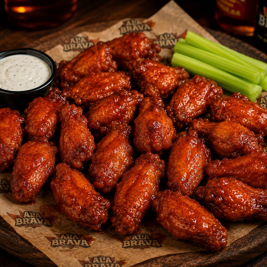 20 ALITAS CON PAPAS