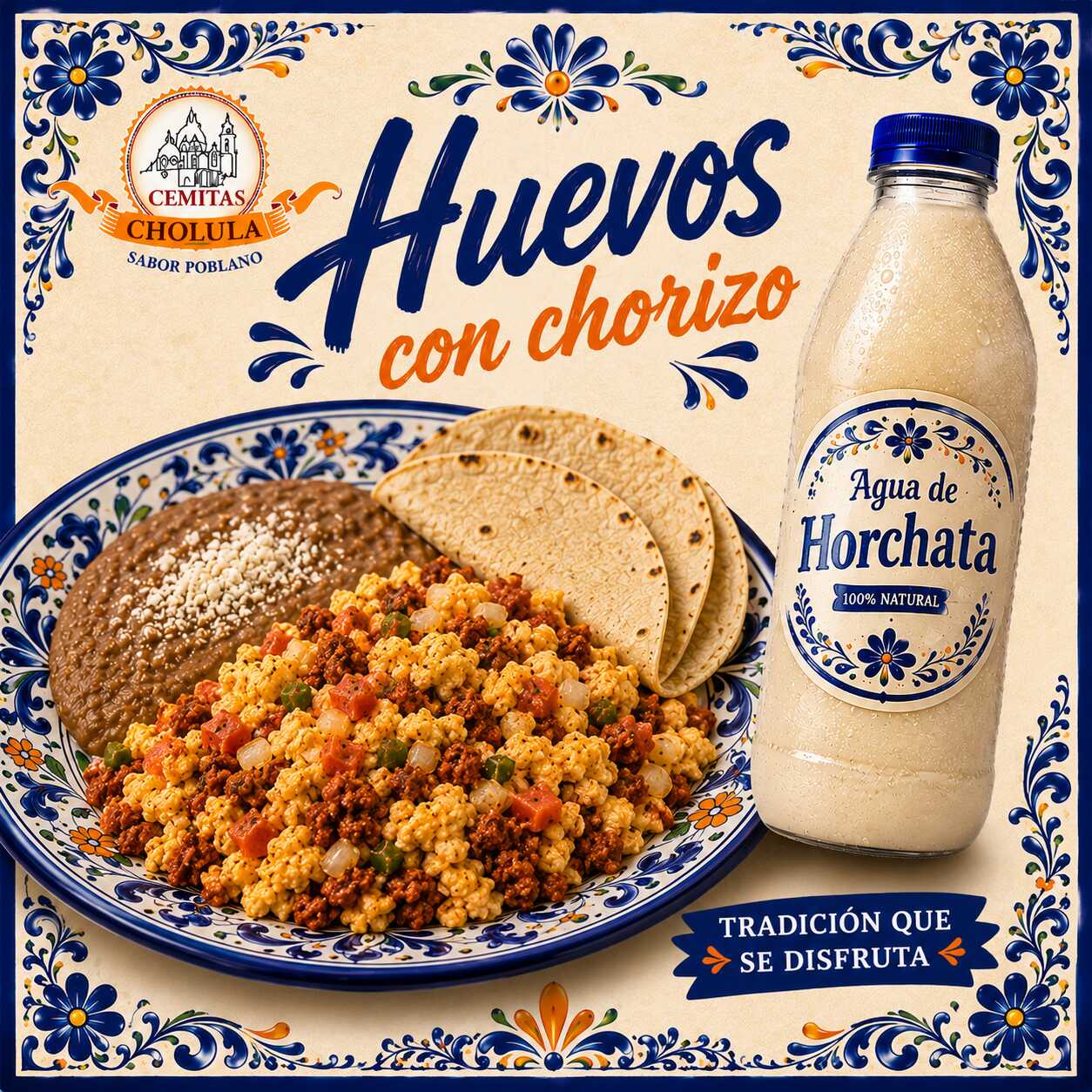 Huevos revueltos con Chorizo