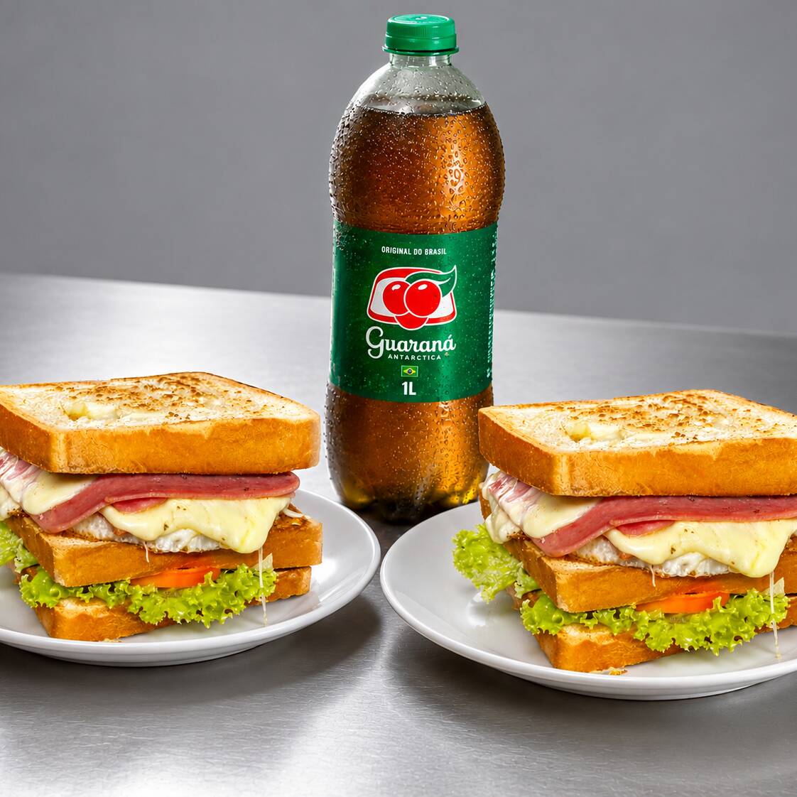 Combo 2 sanduíche Americano acompanhado com Guaraná 1L