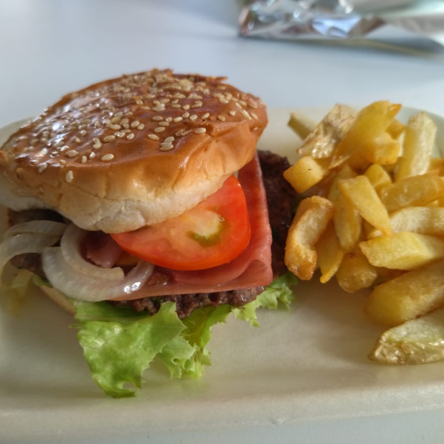 Hamburguesa Con Papas