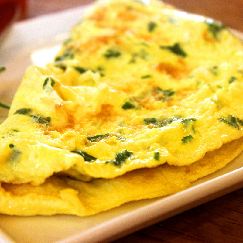 Omelette con rajas poblanas