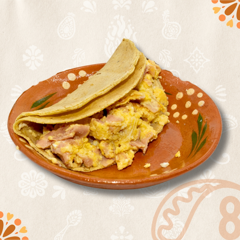 Taco de Huevo con Jamón
