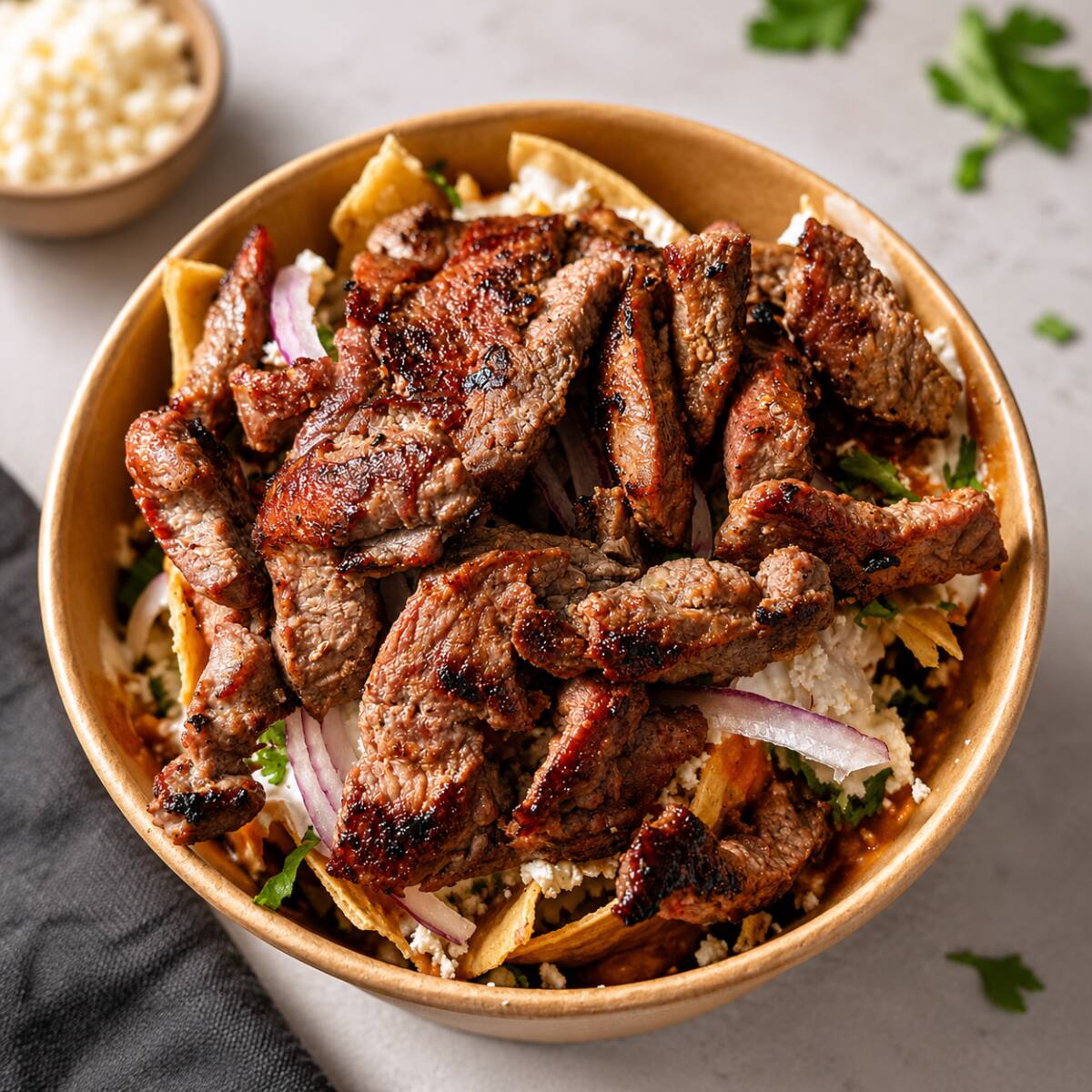 Chilaquiles Con Arrachera