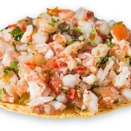 Tostada Ceviche de Camarón