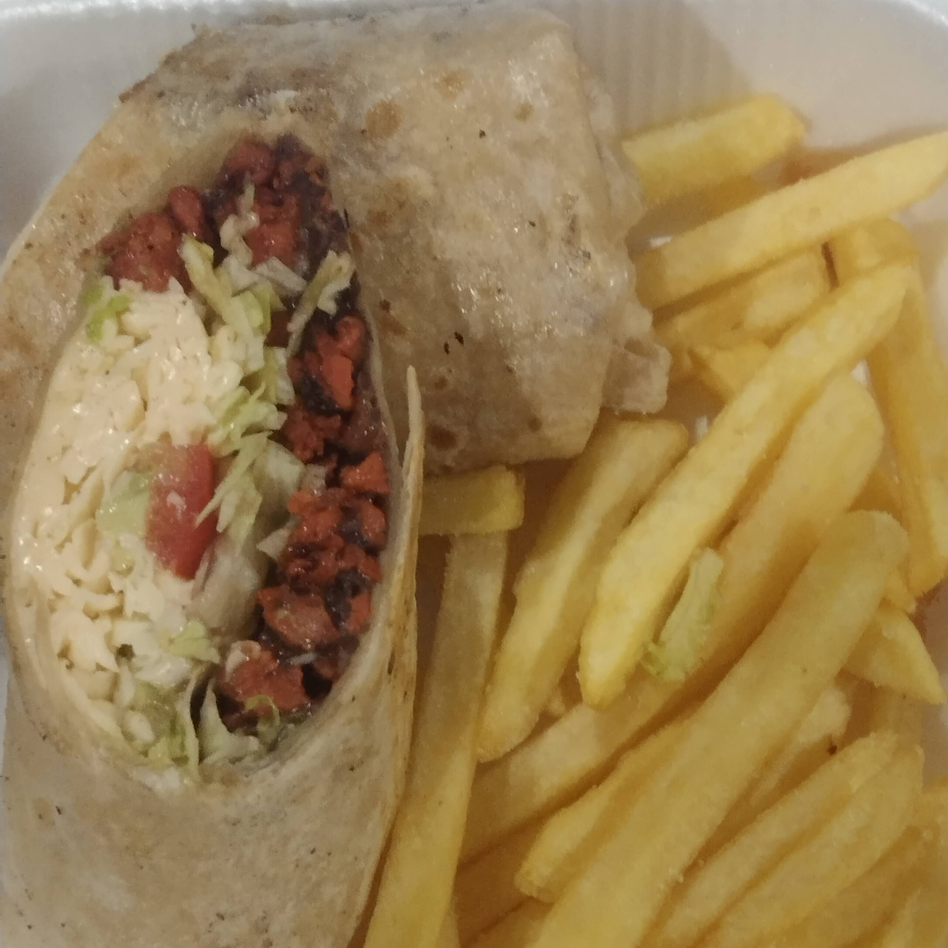 BURRITO CON PASTOR / PAPA ALA FRANCESA