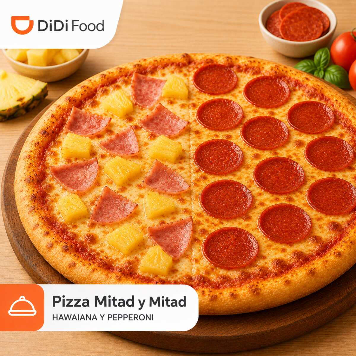 MIti Hawaiana Miti Pepperoni (30 Cm 8 Porciones)