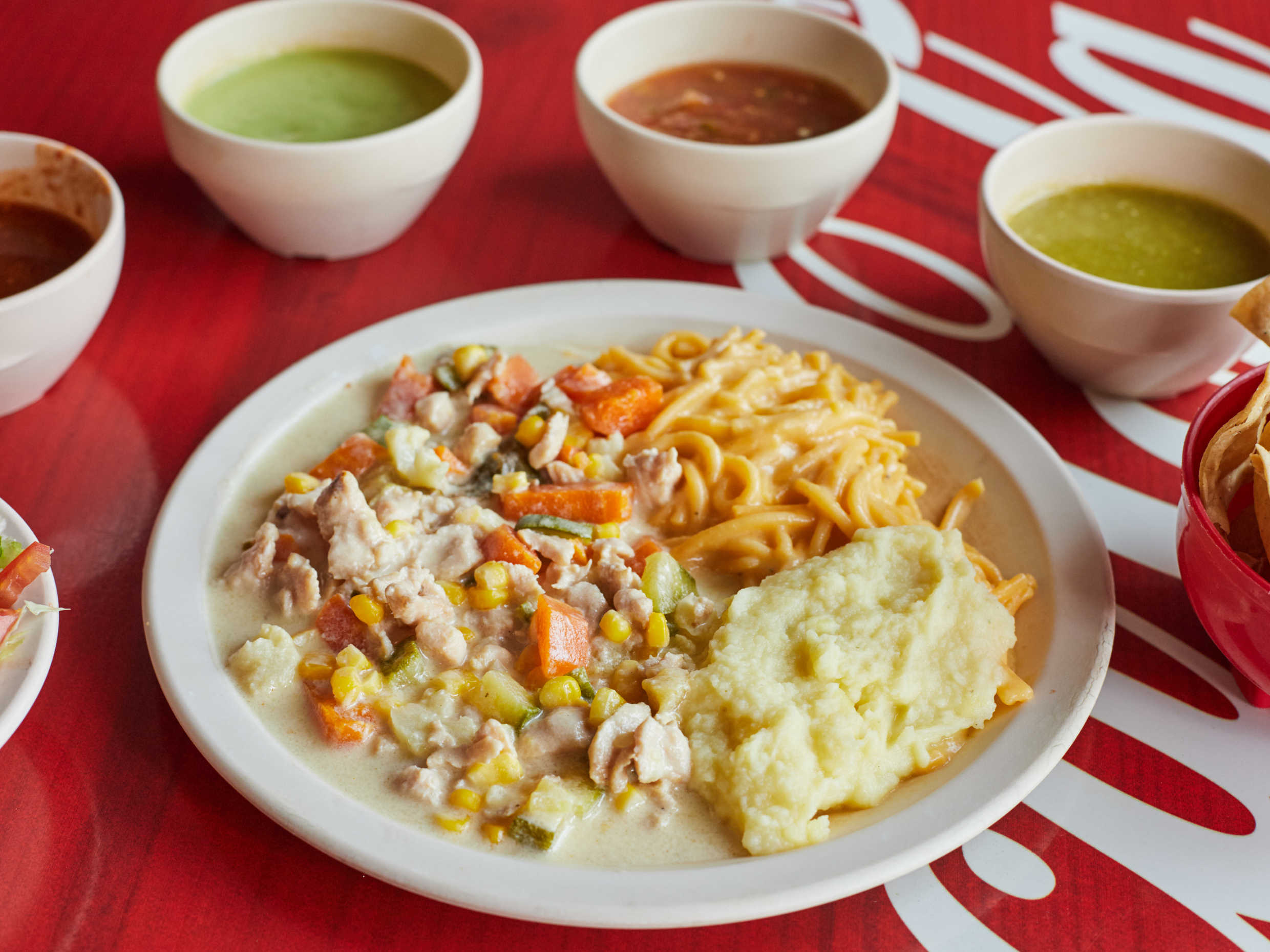 Fajita de Pollo con Crema y Vegetales