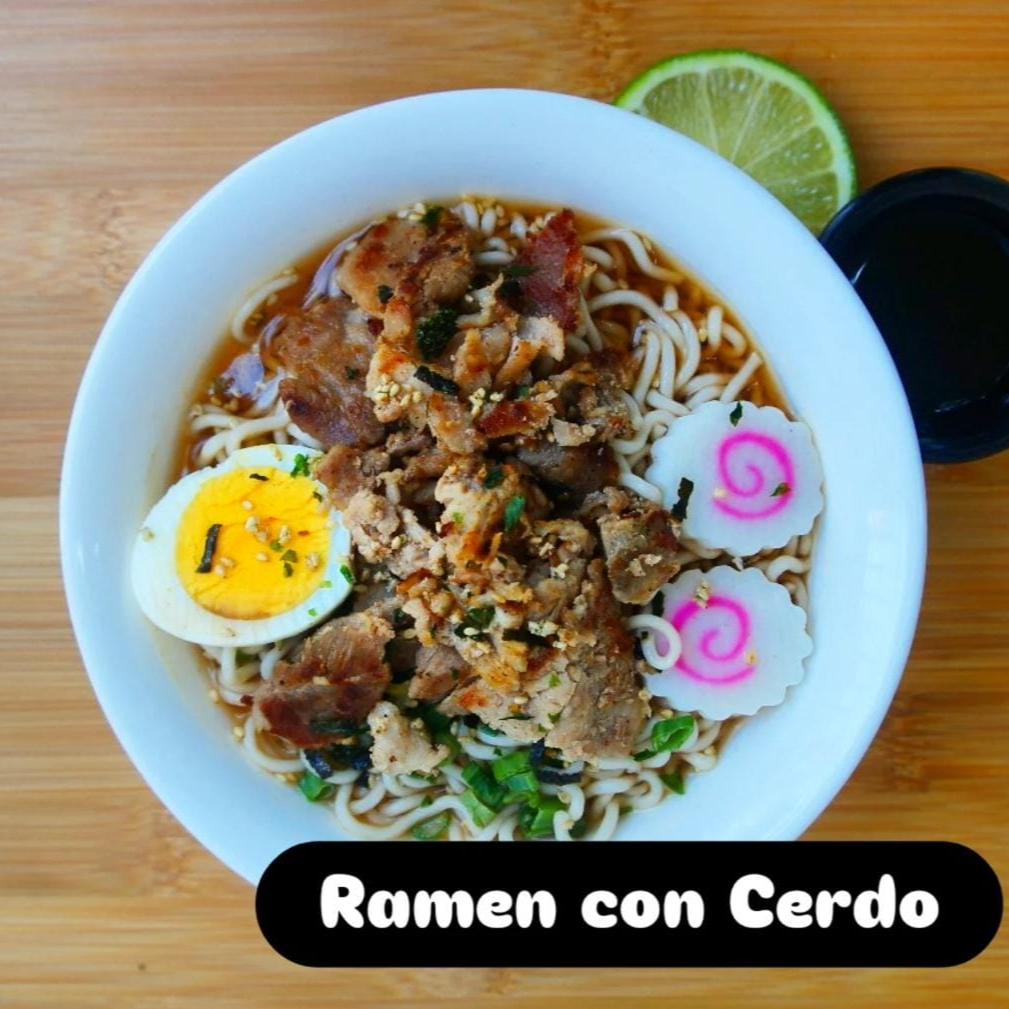 Suki Ramen Cerdo + papas fritas