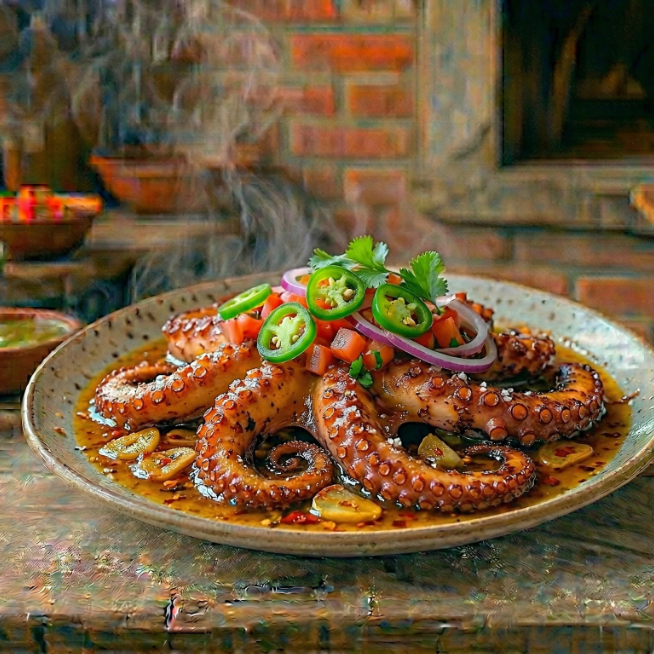 Pulpo al Ajillo