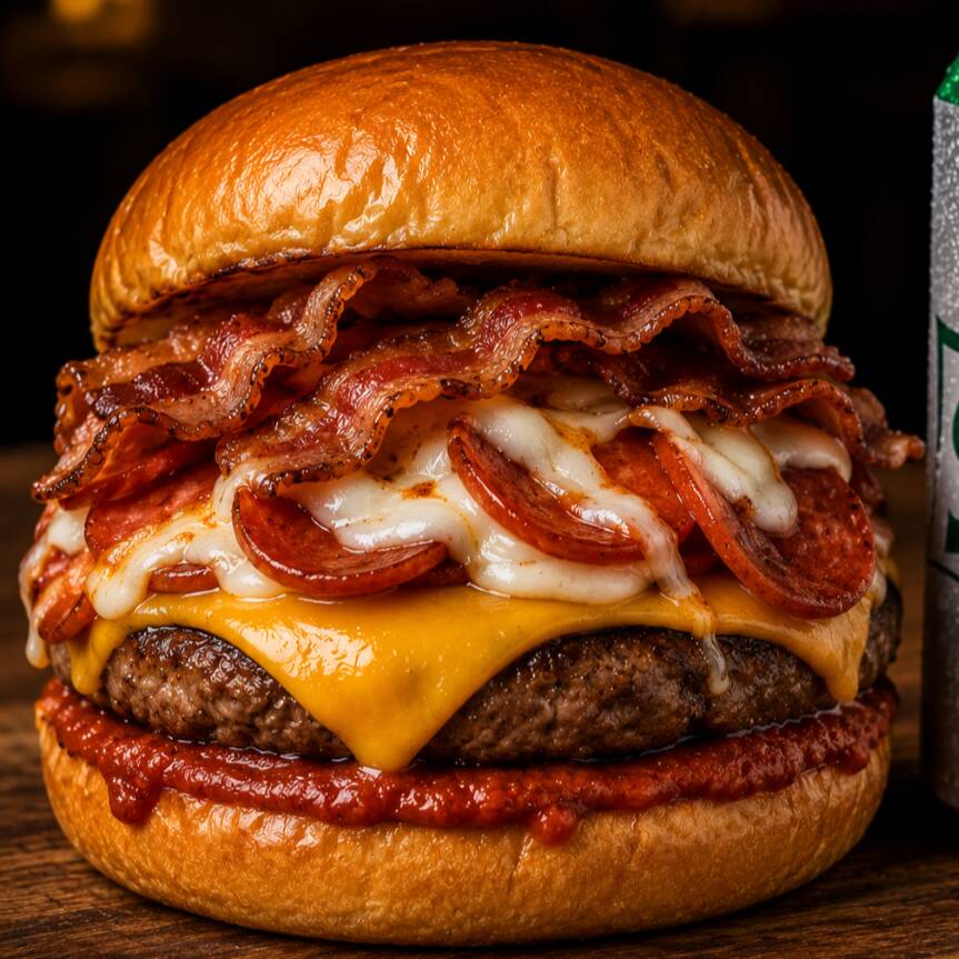 Pizza burger JR 🍔🔥