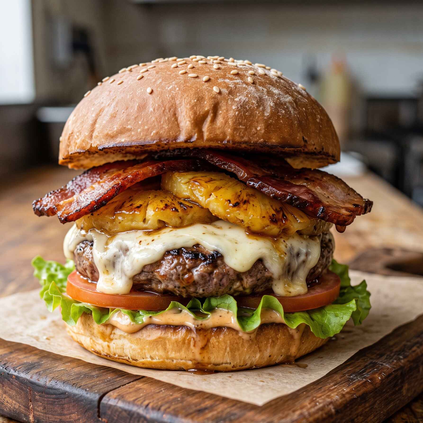 Hamburguesa Clásica Hawaiana