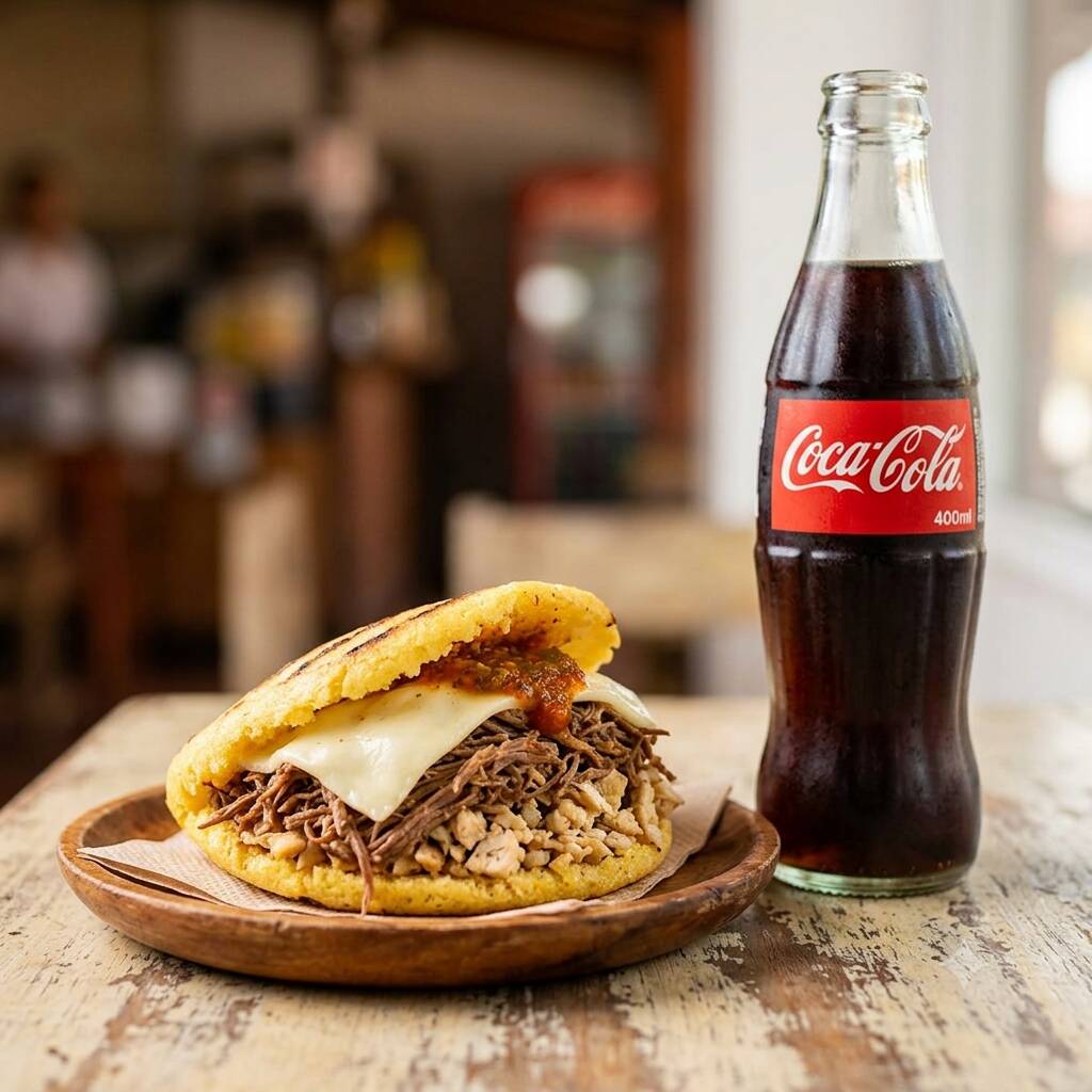 Combo Arepa Mixta + Coca Cola 400ml