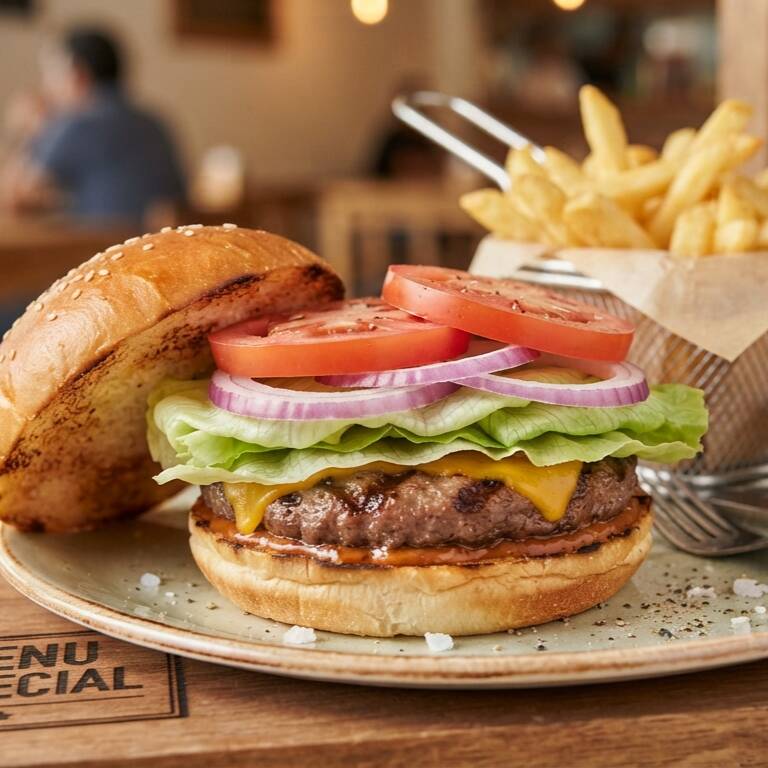 Hamburguesa Clásica con Papas