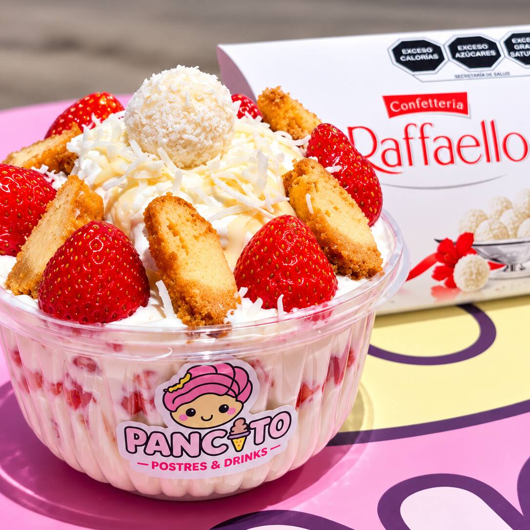 Fresas raffaello con cheescake