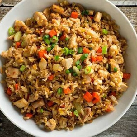 Arroz frito con verduras