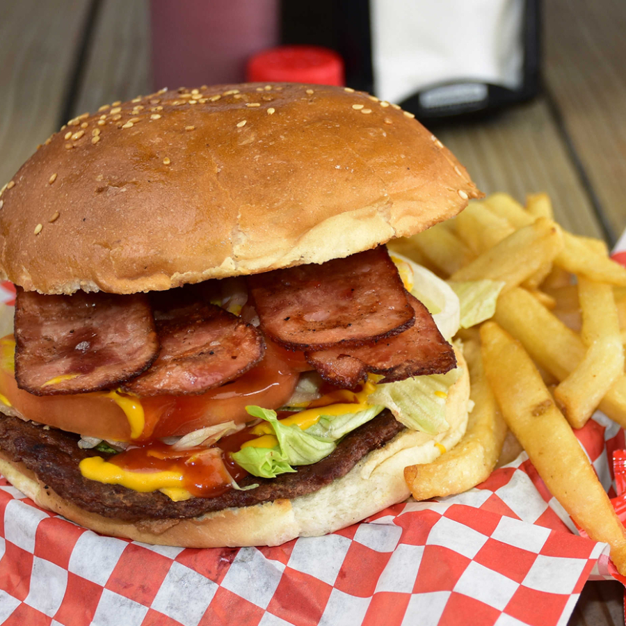 Hamburguesas con tocino